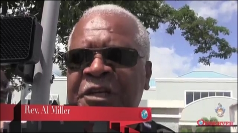 Rev Al Miller a UWI campus demonstration